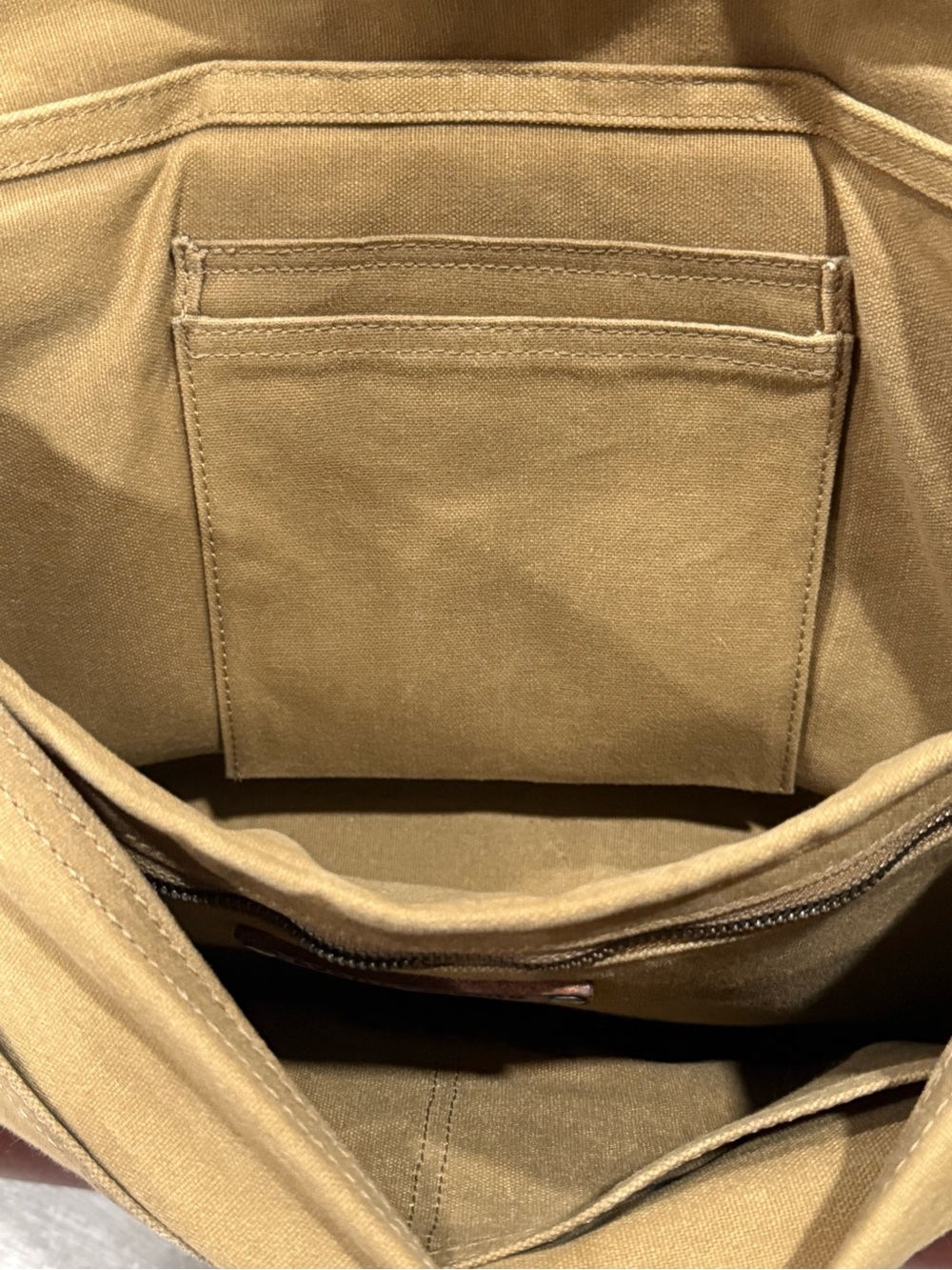 Lucky Brand Vintage Canvas Leather Messenger Bag Crossbody - Picture 7 of 10